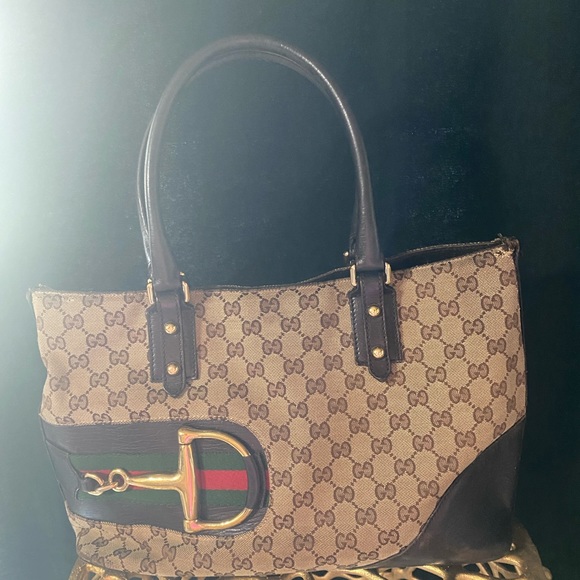 Gucci Monogram Medium Hasler Tote Dark Brown (137385) - Picture 4 of 8